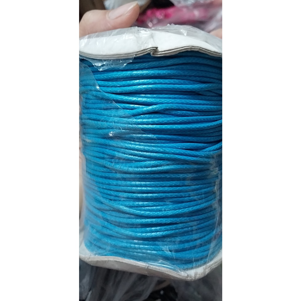 5met dây sáp bóng 2mm, dây sáp da Hàn Quốc nhiều màu, dây đan vòng tay , dây thắt vòng tay, vòng cổ