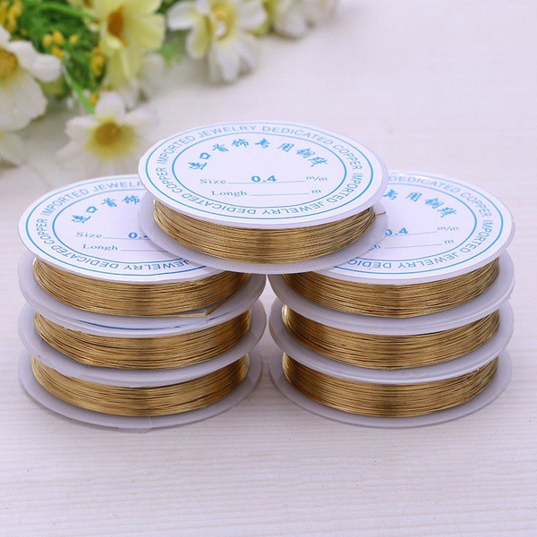10 cuộn dây đồng đủ size 0.2-1mm làm trang sức, thủ công diy