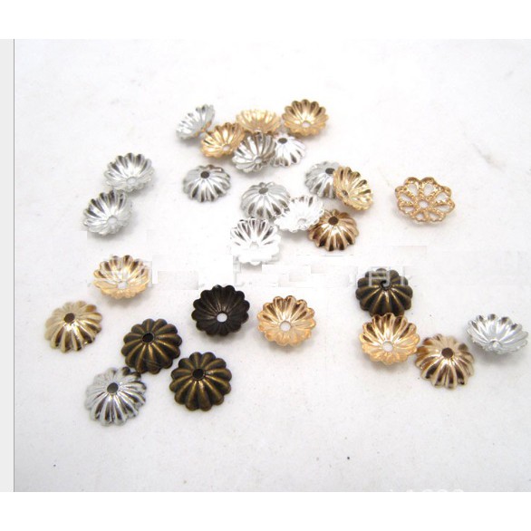 100 Đế hoa ốp hạt 6mm 4 màu-MH 2453