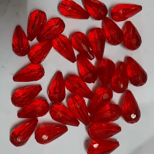 gói 25gam hạt nhựa hình giọt nước size 10x18mm