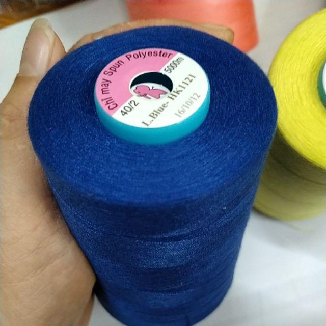 Cuộn chỉ may cotton 5000met nhiều màu làm tua rua