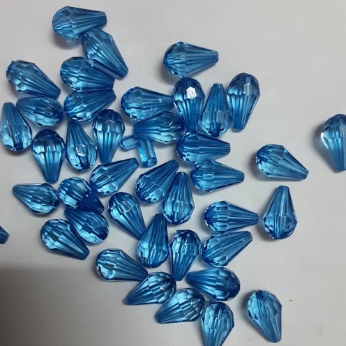 25gam Hạt nhựa hình giọt nước nhiều màu size 8x12mm