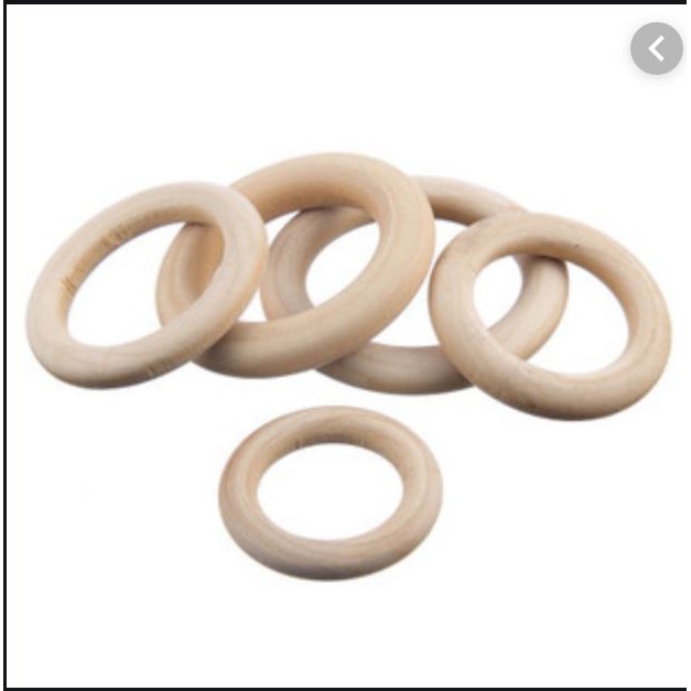 10 Khoen vòng gỗ tròn size 5cm