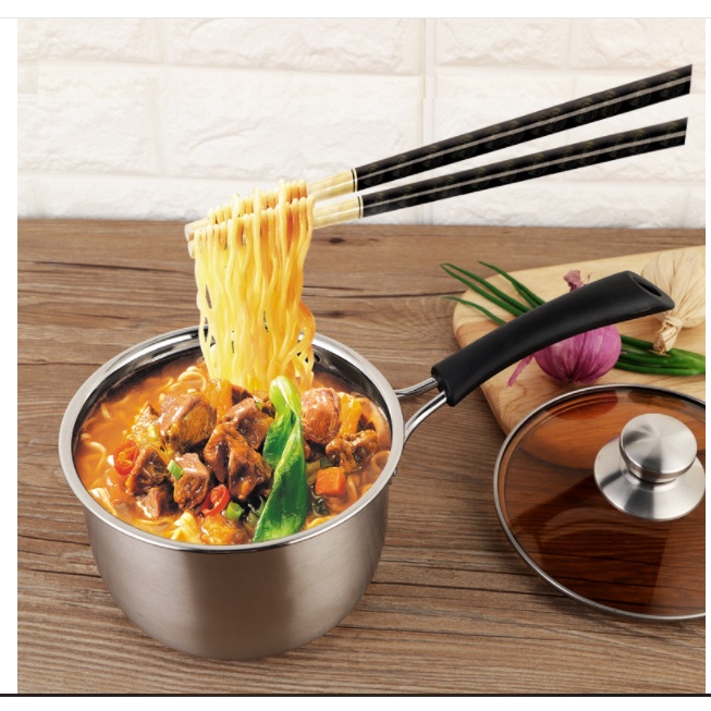 Quánh, nồi nấu sữa 18cm bằng thép không rỉ inox 201
