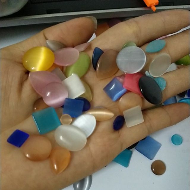 10gam Mặt đá dán mắt mèo hỗn hợp
