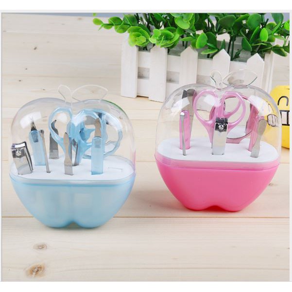 Bộ bấm móng tay chân 8 món hộp hình quả táo xinh xắn