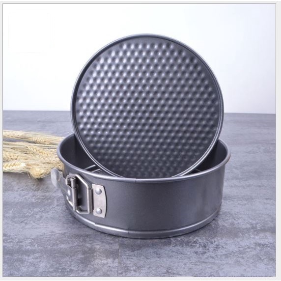 BỘ 3-6 KHUÔN BÁNH TRÒN ĐẾ RỜI CHỐNG DÍNH CÓ KHÓA nhiều size để chọn