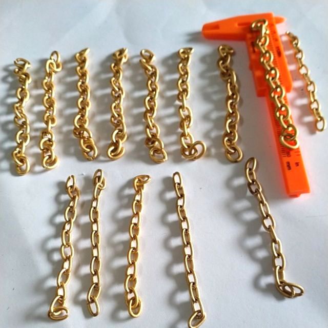 5 đoạn xích vàng dầy 6cm