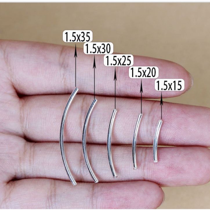 ống xỏ trang sức bạc 925
