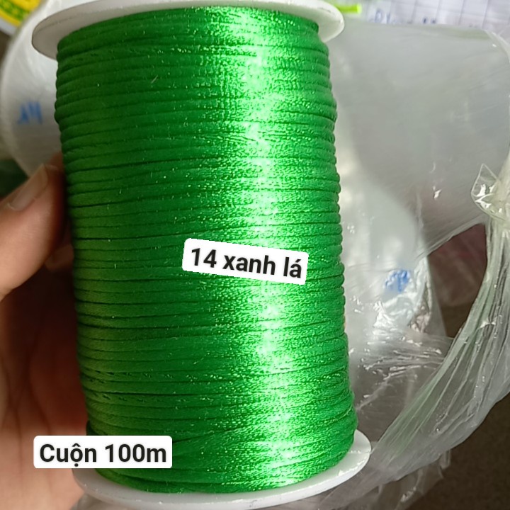 Cuộn 30-100m dây tim 2.5m Đài Loan hàng nhập khẩu loại đẹp nhiều màu để chọn, dây đan vòng tay, dây thắt vòng,vòng cổ