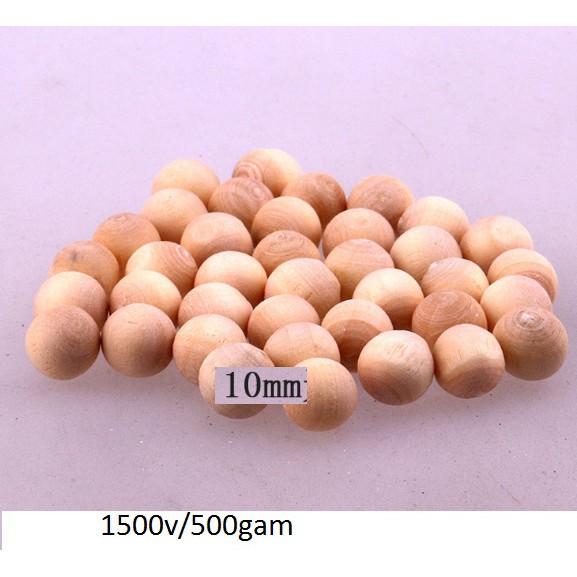 25gam hạt gỗ tròn KHÔNG LỖ màu kem tự nhiên đủ size từ 8mm-10mm-12mm-14mm-16mm-18mm-20mm-25mm-30mm-35mm-40mm làm đồ chơi