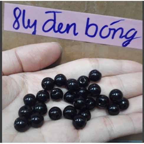 0.5kg hạt đá đen bóng 4-6-8-10-12-14-16mm (màu 7)