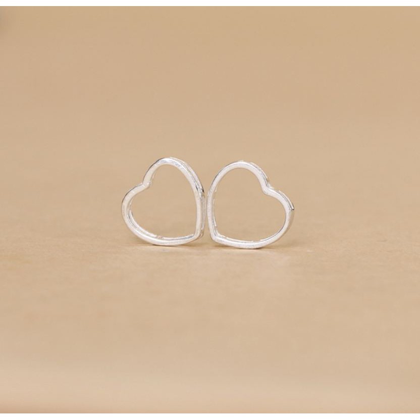 charm trái tim ốp hạt bạc 925 size5.5-7.5-9mm