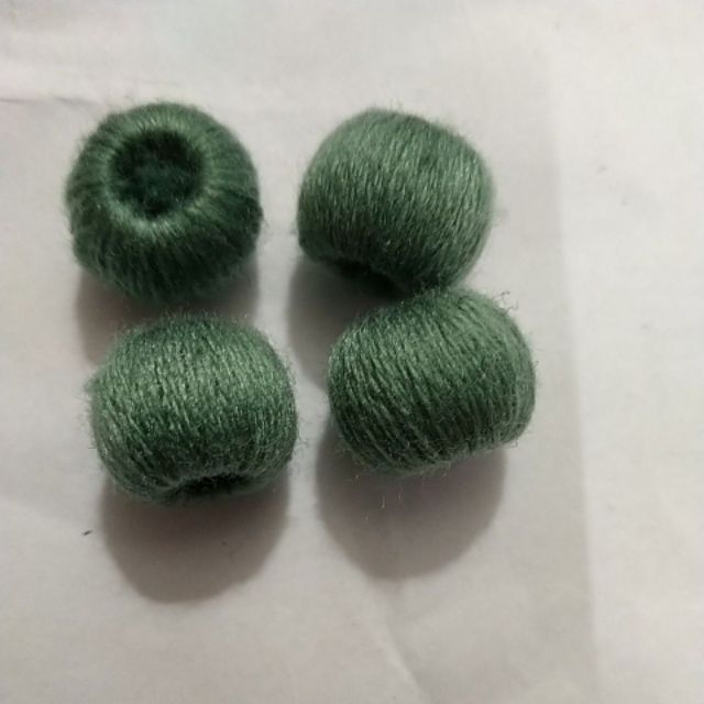 Hạt quấn sợi len 16mm màu rêu