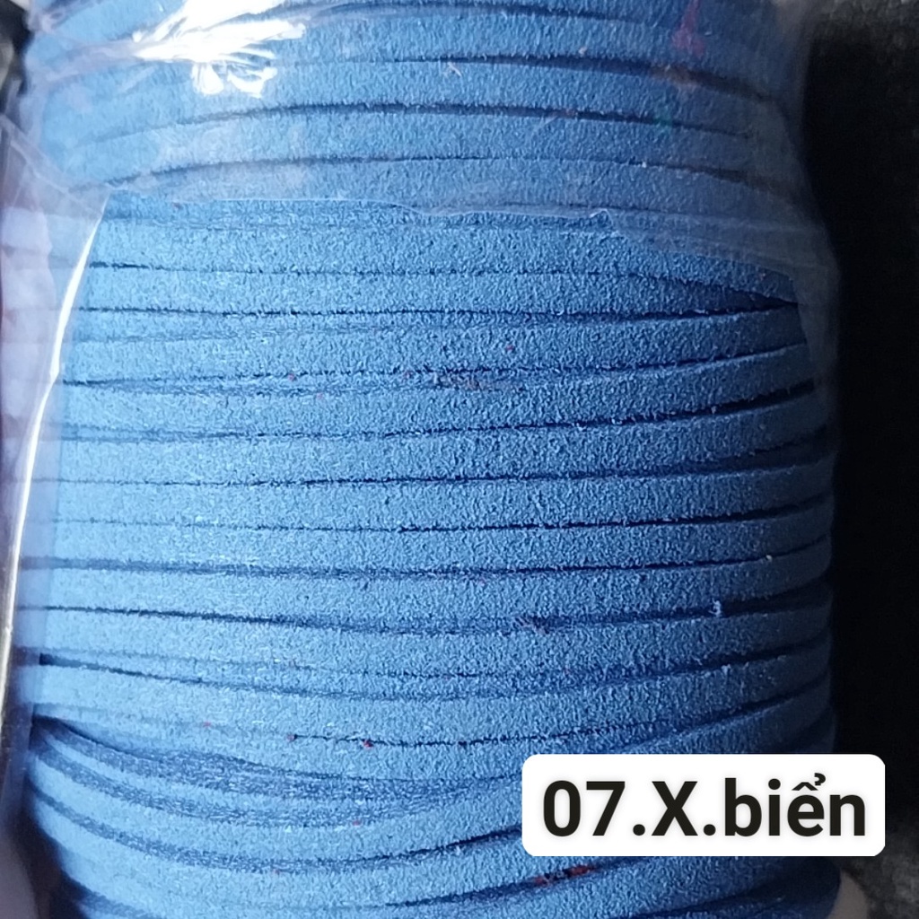 1 cuộn dây da lộn 2mm , dây da nhung, dây nhung làm vòng, dây đan vòng tay, vòng cổ