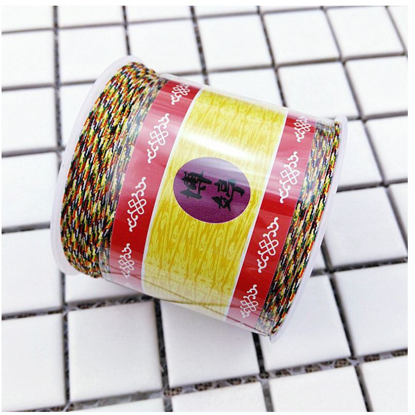 dây chỉ ngũ sắc may mắn size 1-1.5-2mm, dây đan vòng tay đủ size, dây thắt vòng tay, vòng cổ may mắn