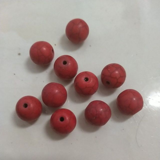 10viên đá đỏ size 10mm