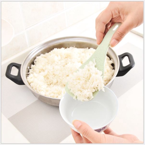 Vá Cơm Chống Dính Tiện Dụng - Muôi xới cơm, muỗng xúc cơm lúa mạch chống dính p191-73