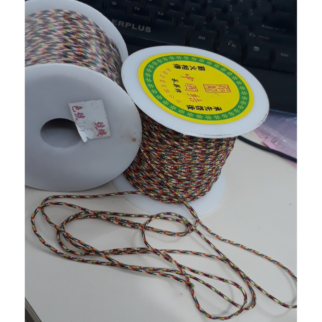 cuộn 130m dây ngũ sắc may mắn size 1mm mã màu 715