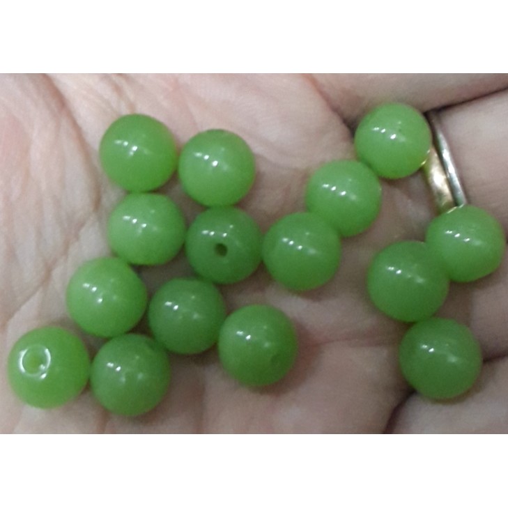 50-100gam hạt đá nhân tạo xanh ngọc size 6-8-10-12mm