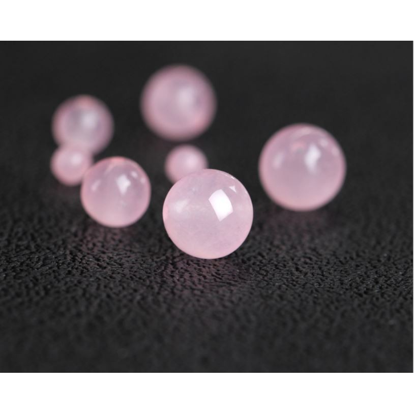 95 hạt đá chacedony hồng size 4mm & size 6/8/10mm