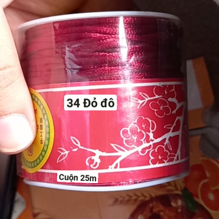 Cuộn 30-100m dây tim 2.5m Đài Loan hàng nhập khẩu loại đẹp nhiều màu để chọn, dây đan vòng tay, dây thắt vòng,vòng cổ