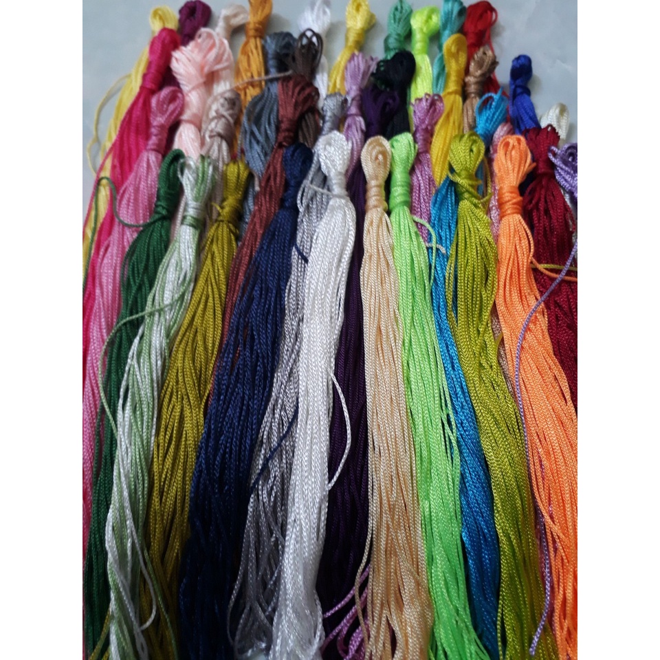 10met dây dù 1mm mềm , dây dù Việt nam 50 màu để chọn dùng đan vòng tay, thắt bút,đan vòng dreamcatcher