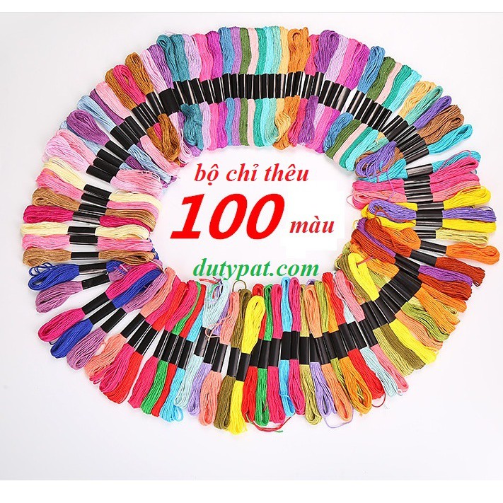 set 24 tép chỉ thêu 24 màu khác nhau