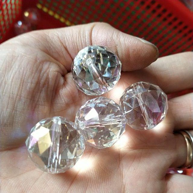 1 viên pha lê tròn & giọt nước dài 75mm  trang trí