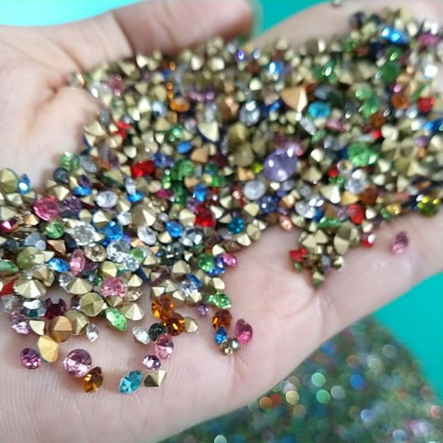 5 gam đá đính đuôi nhọn hỗn hợp lấp lánh
