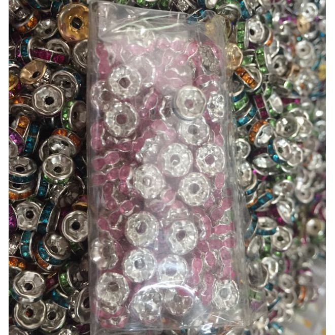 Gói 50 charm đệm đủ màu 6mm