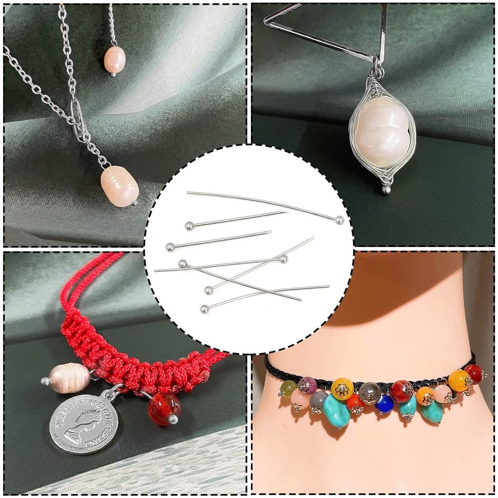 kim xỏ cườm đuôi bi 0.5x30mm