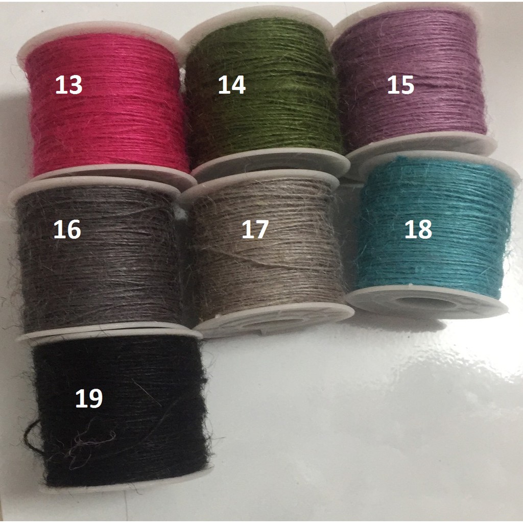 cuộn 90met dây thừng, dây dừa nhiều màu 0.8mm trang trí handmade làm thiệp, gói quà, dreamcatcher,......