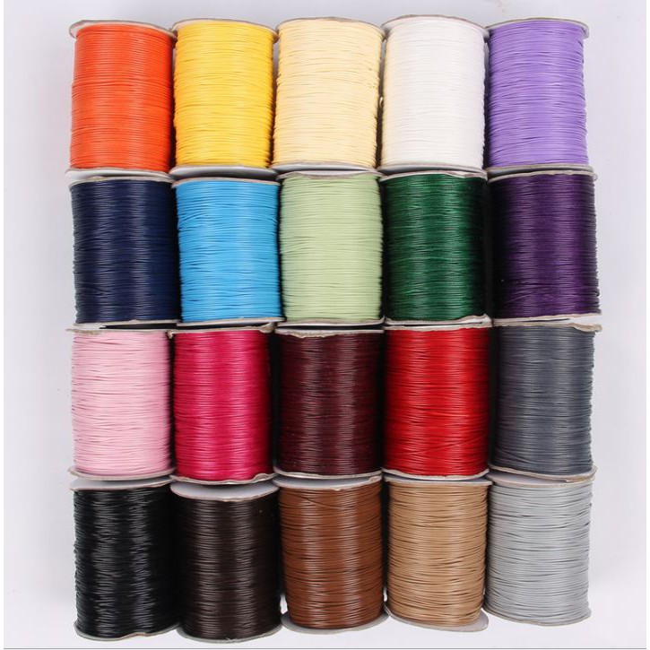 5met dây sáp bóng 2mm, dây sáp da Hàn Quốc nhiều màu, dây đan vòng tay , dây thắt vòng tay, vòng cổ