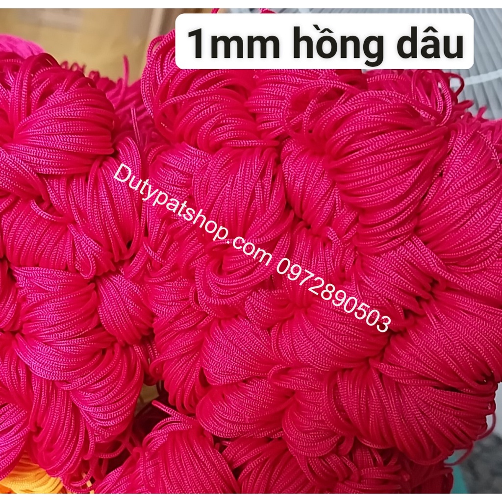 20met Dây dù 1mm sợi tròn mềm mịn (hàng nhập)- có 12 màu