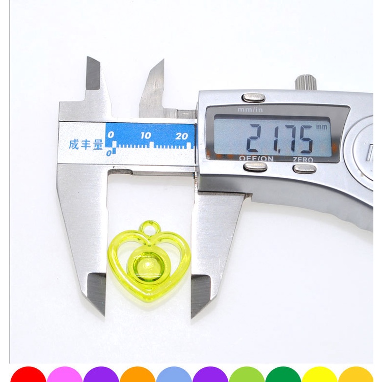 10gam hạt nhựa trái tim các loại có lỗ xỏ làm vòng tay, vòng cổ, handmade tùy thích...
