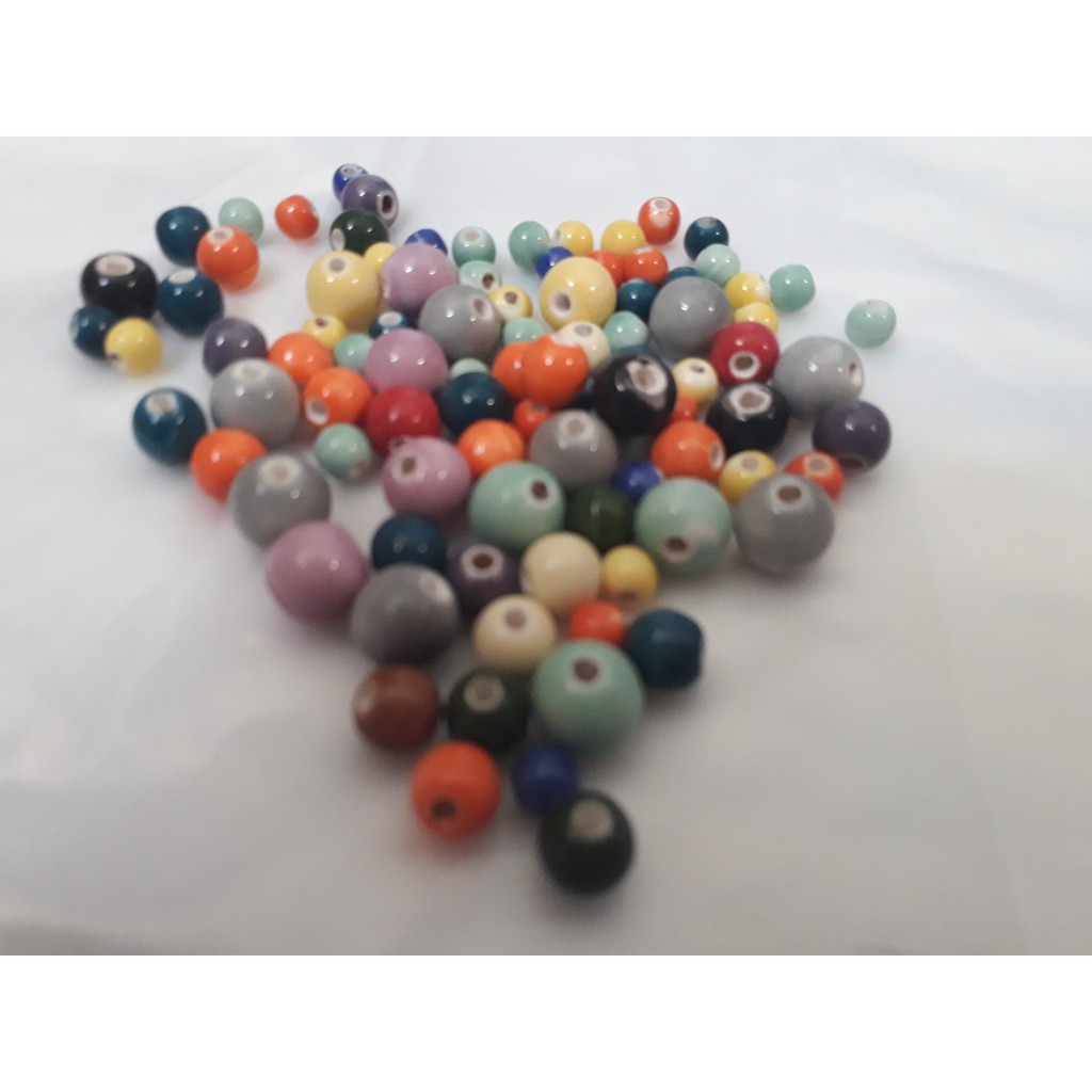 20 viên đá gốm sứ hỗn hợp size từ 6-10ly đủ màu