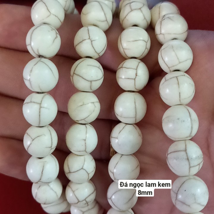 1 viên đá ngoc lam lỗ từ 1mm đến 1,5mm size 8mm 10mm 12mm