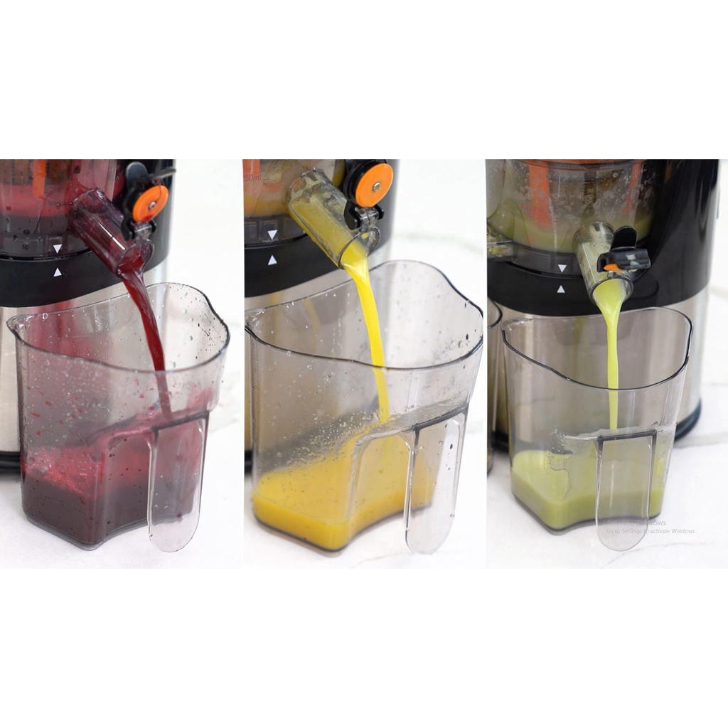 Máy ép chậm KALITE KL565, ép nguyên quả mà không phải cắt gọt trước