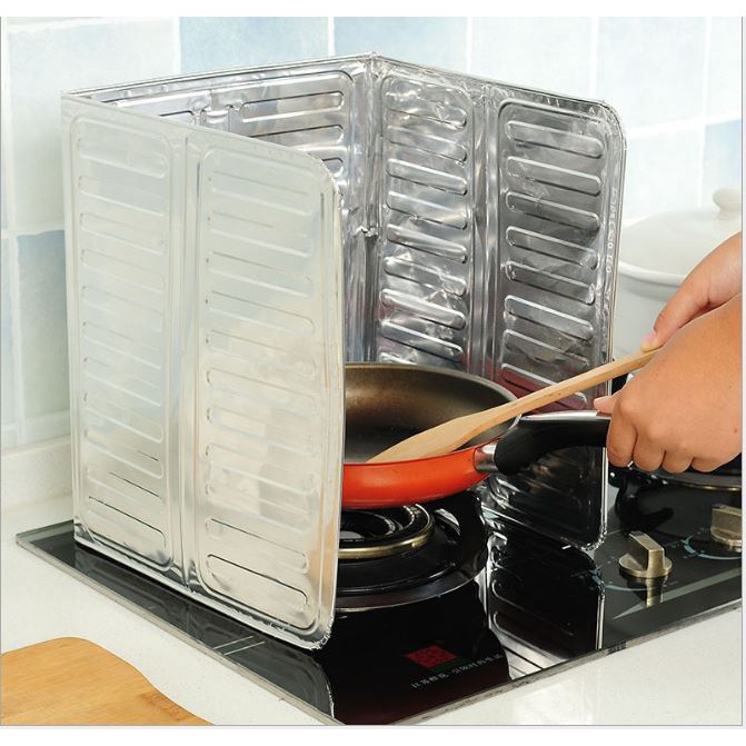 Tấm Nhôm Che Bếp Cản Gió, Tránh Văng dầu Tiện Dụng cho nhà bếp