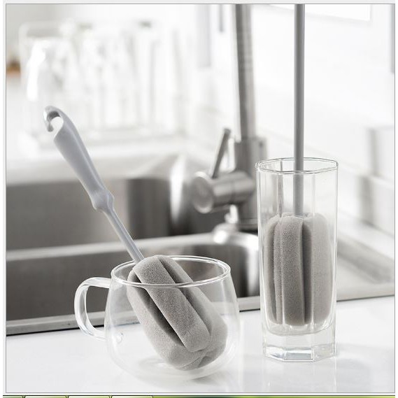 Cọ bọt biển rửa ly cốc thiết kế tay cầm dài tiện dụng