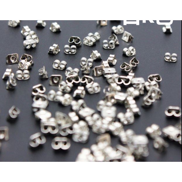 100 CHỐT ĐUÔI HOA TAI - BỊT SAU KHUYÊN XỎ 5-6MM/ CHỐT CHUÔI HOA TAI