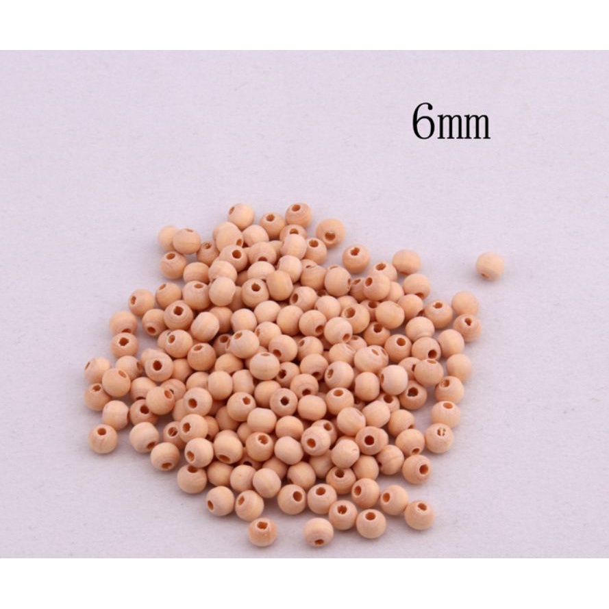 hạt gỗ các loại đủ size nhỏ 4mm-6mm-8mm-10mm-12mm-14mm gói từ 10gam