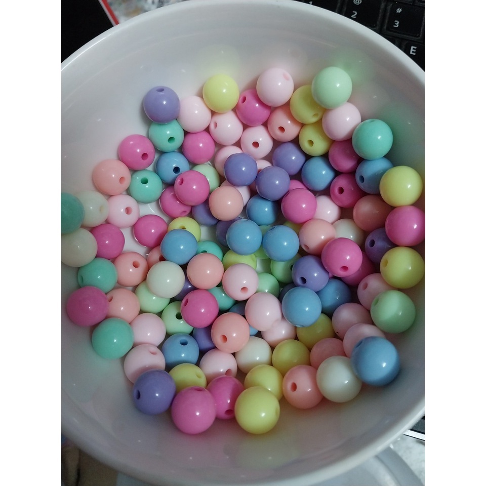 500gam hạt nhựa tròn nhiều màu nhiều size để chọn 6/8/10/12/14/16/18/20mm