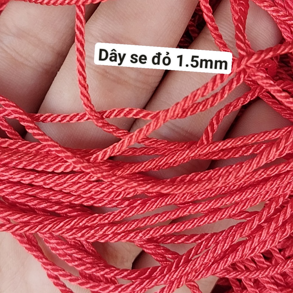 5-20met dây dù sợi se size 0.8mm - 1mm- 1.5mm bóng dùng đan vòng tay, thắt vòng tay, vòng cổ may mắn