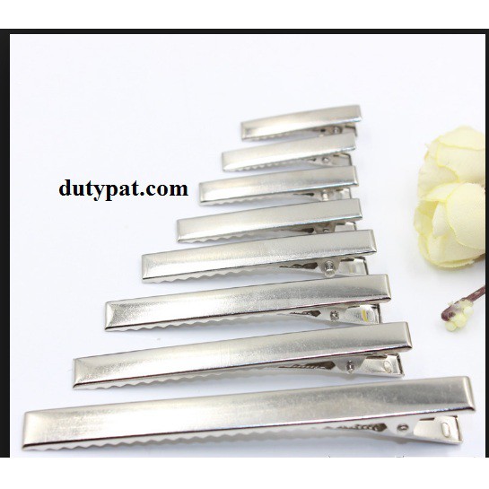 50 cái sườn kẹp mái các kiểu đủ size 3.2-4.1-4.5-5.5-6.5-7.5cm (màu bạc)