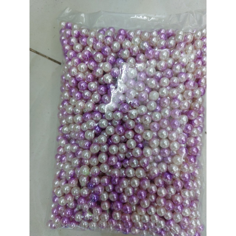 35-70 hạt nhựa , hạt cườm, hạt bẹt KHÔNG lỗ 6-8mm (gói 10gam) đa sắc, màu loang trang trí lọ trang điểm, làm thủ công