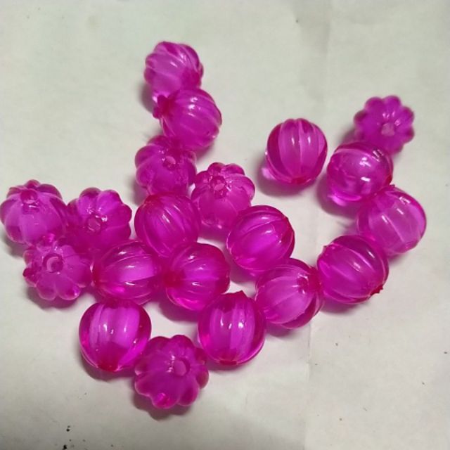 10-50gam hạt nhựa trái khế 12mm hồng tươi