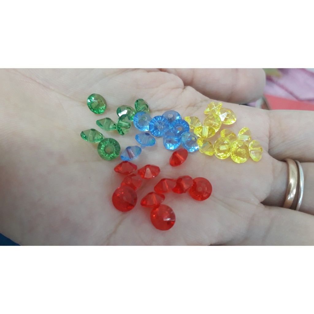 25gam cườm dĩa nhiều màu 4x6mm