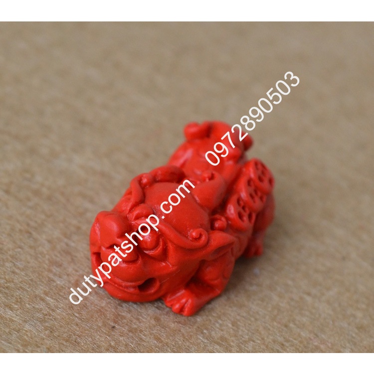 Tỳ hưu , hoa sen đỏ làm từ bột chu sa trừ tà (bột đá núi lửa), tỳ hưu làm vòng tay Lucky Pixiu